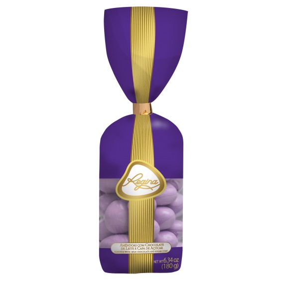 39855 - AMÊNDOA COB.CHOC.LEITE LILÁS UP 180gr (12)