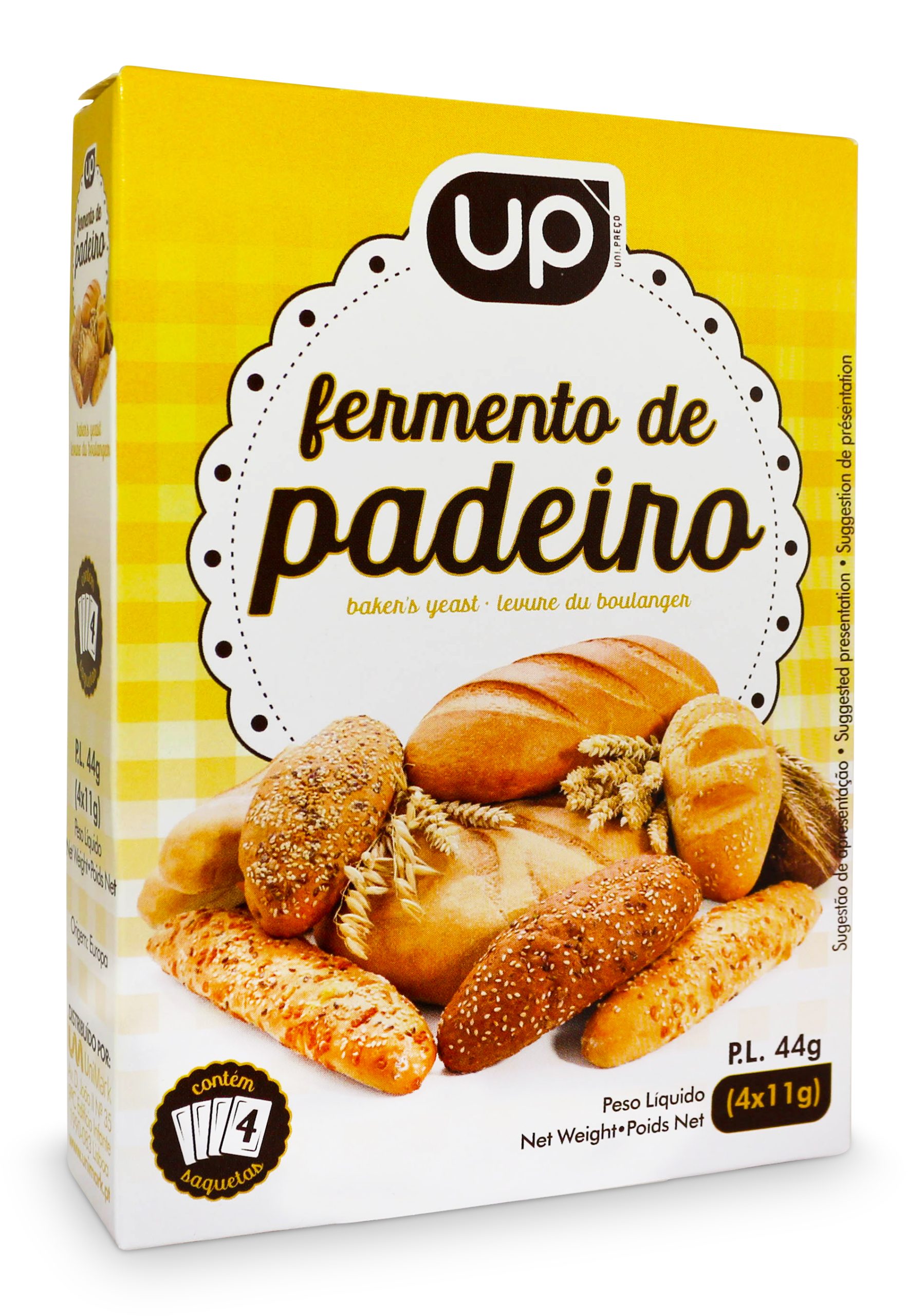43764 - Fermento de Padeiro UP 4x11g